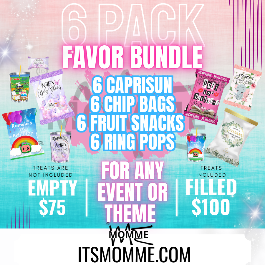 6 Pack Favor Bundle