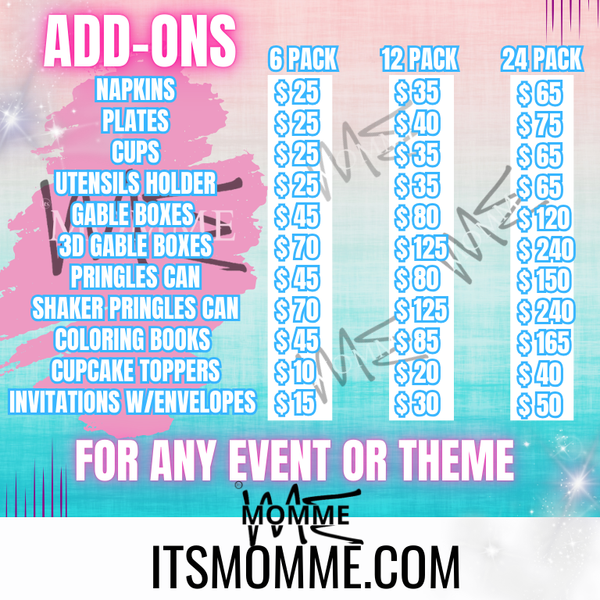Party Favor Add-Ons